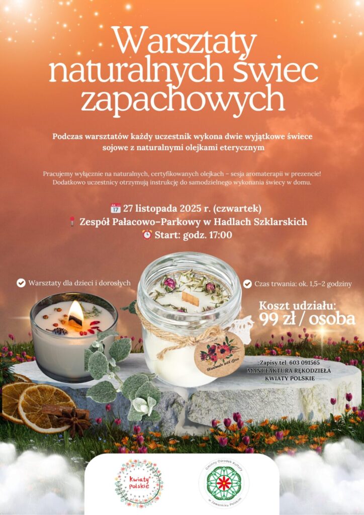 Warsztaty naturalnych świec zapachowych