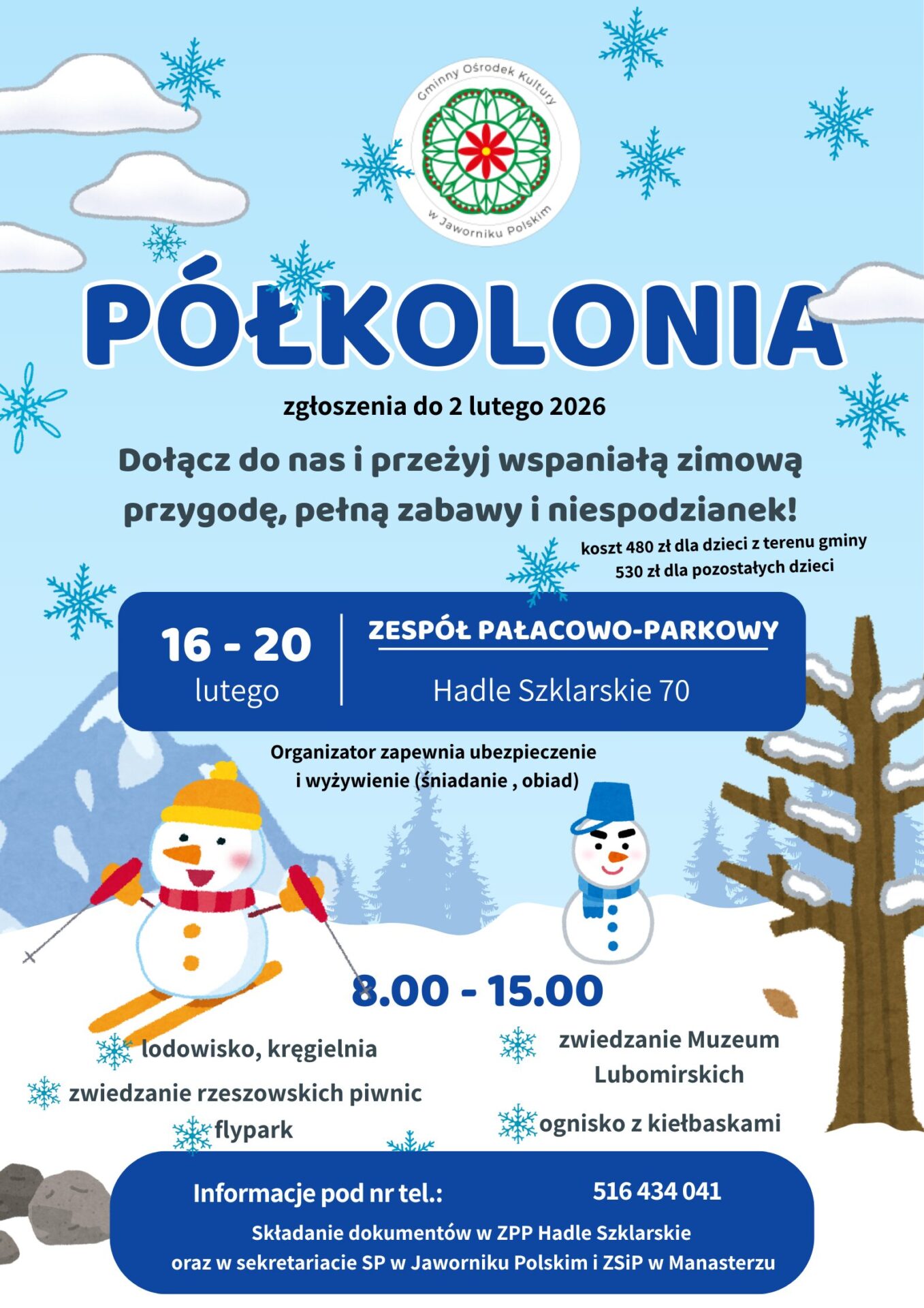 Półkolonia zimowa z&nbsp;Gminnym Ośrodkiem Kultury